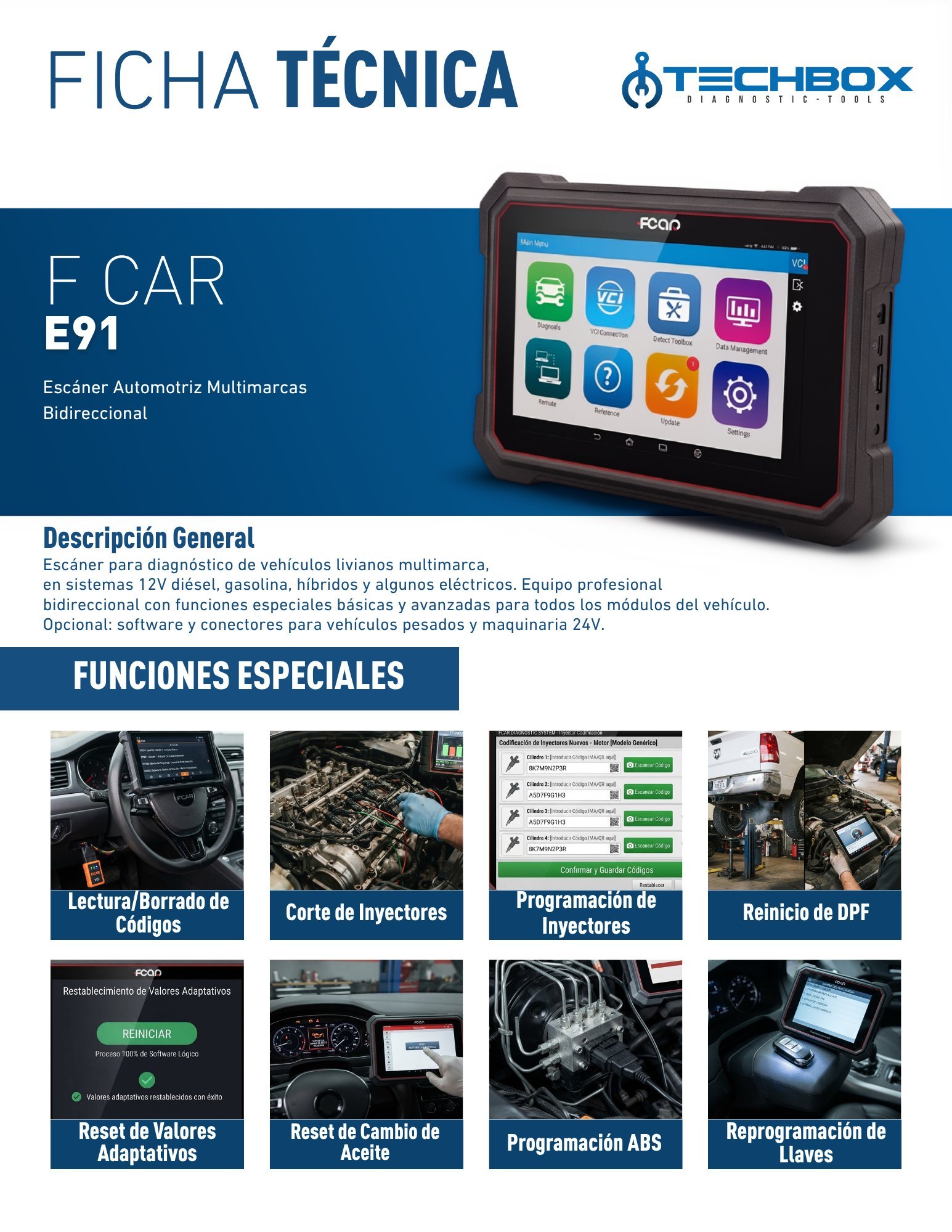 Ficha técnica FCAR E91