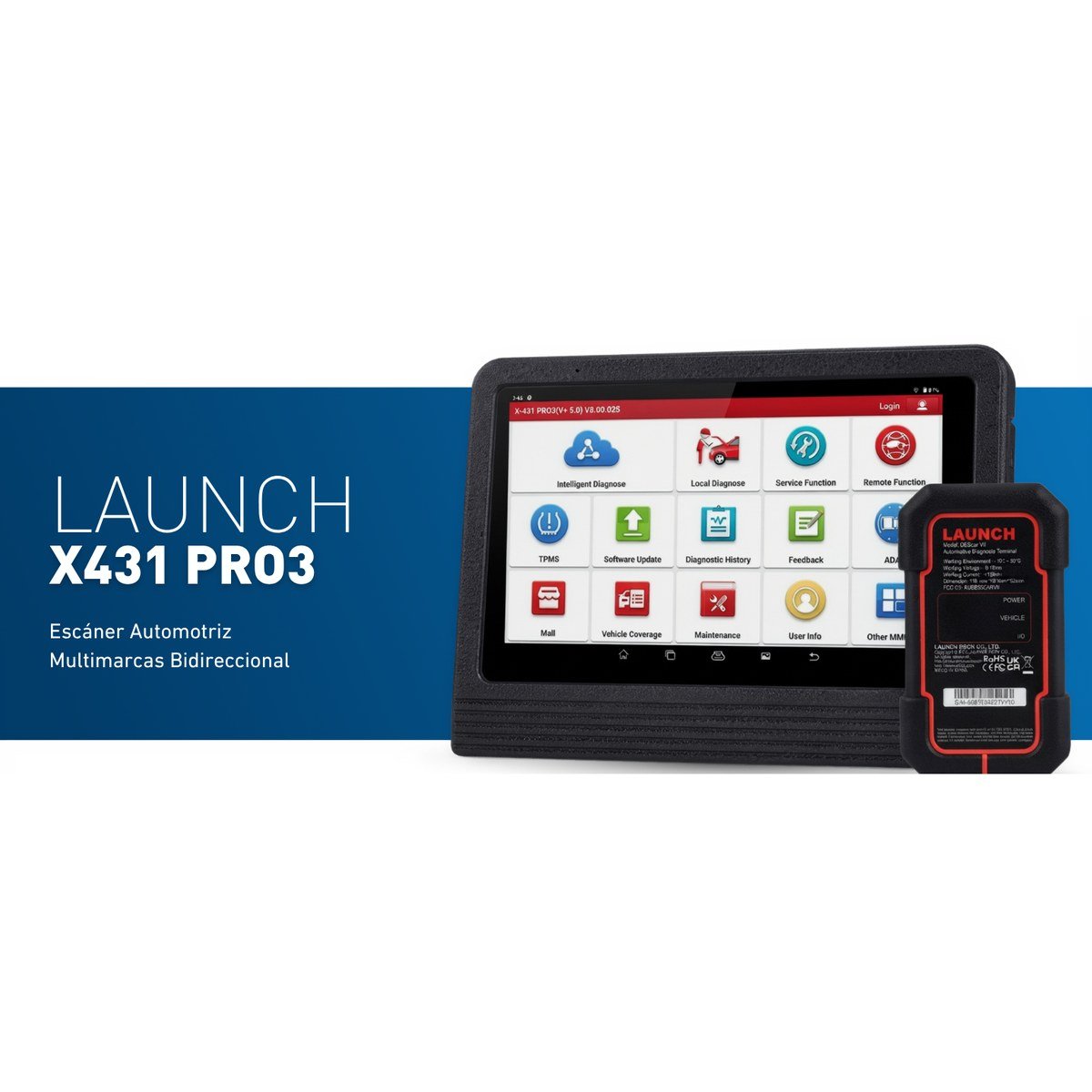 Launch X431 PRO3 escáner y equipo de diagnóstico Techbox Guatemala